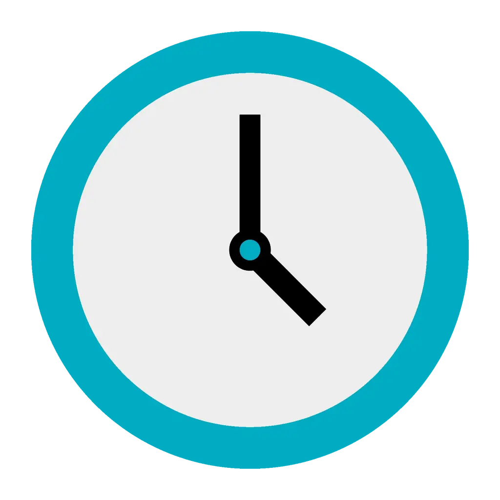 Clock with Blue Circle