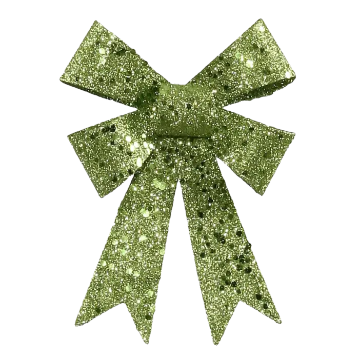 Green Glittery Bow for Decoration