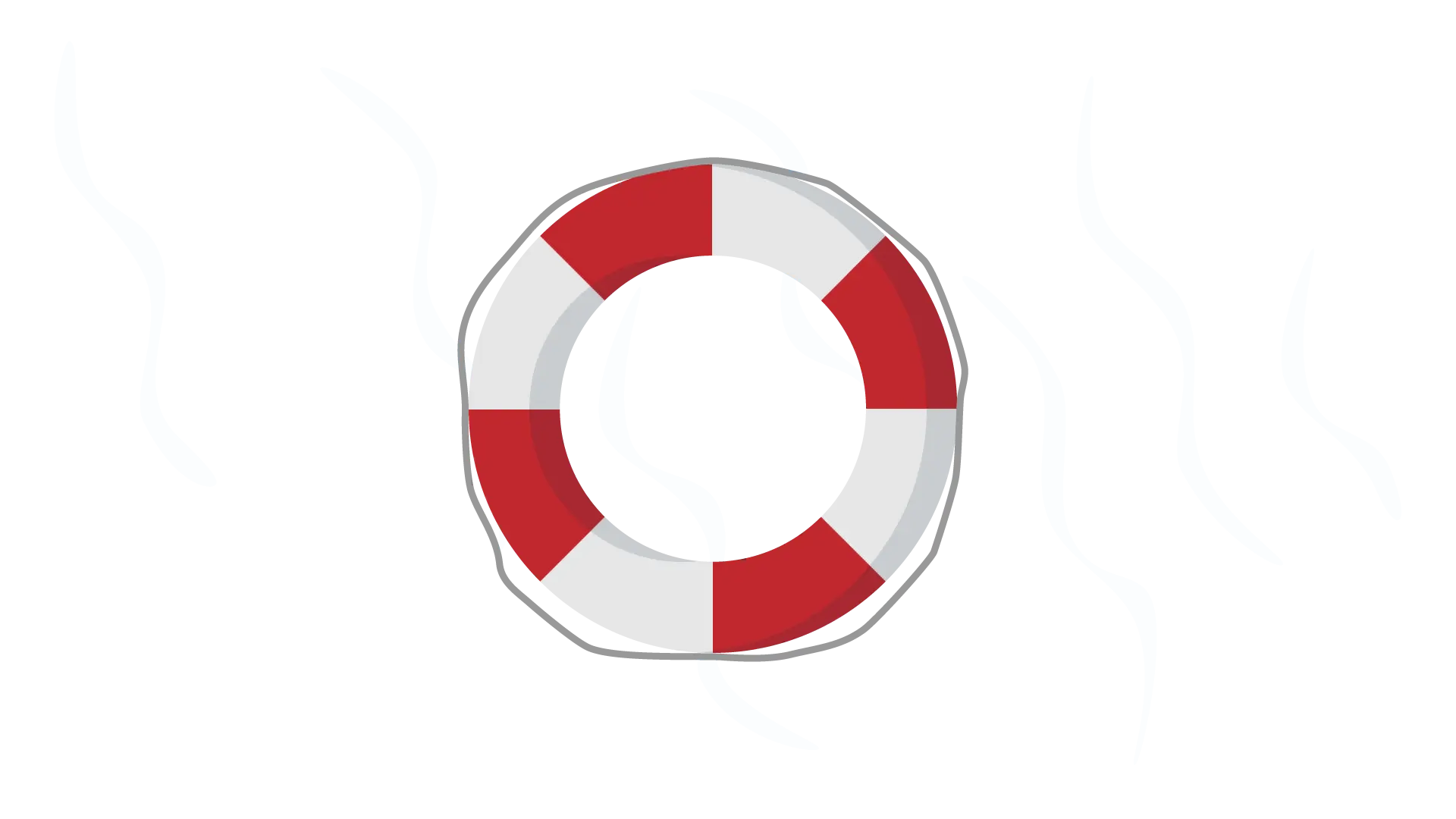 Red and White Lifebuoy Illustration