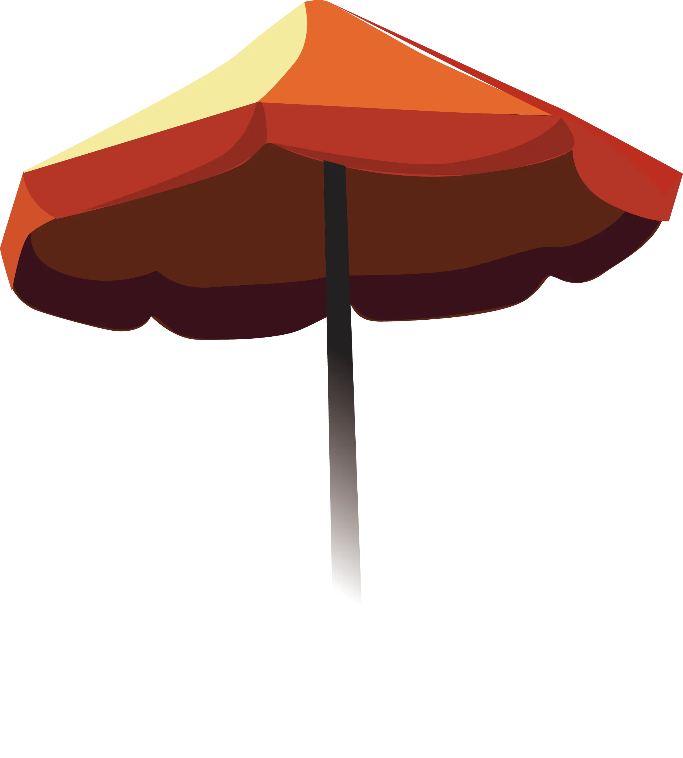 Red and Orange Outdoor Umbrella