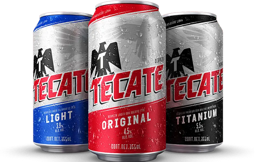 Tecate Beer Cans Trio