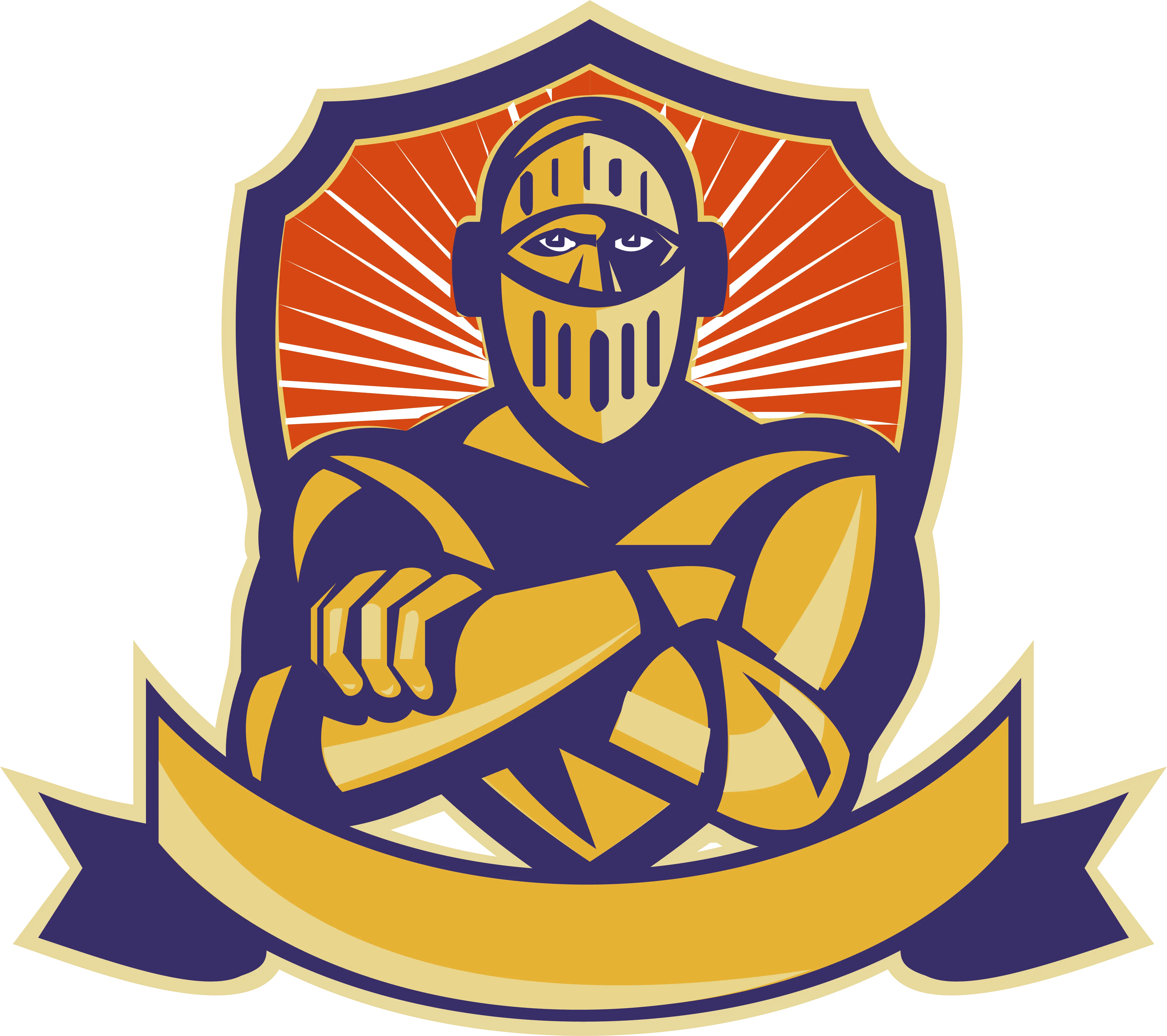 Bold Knight Emblem with Shield