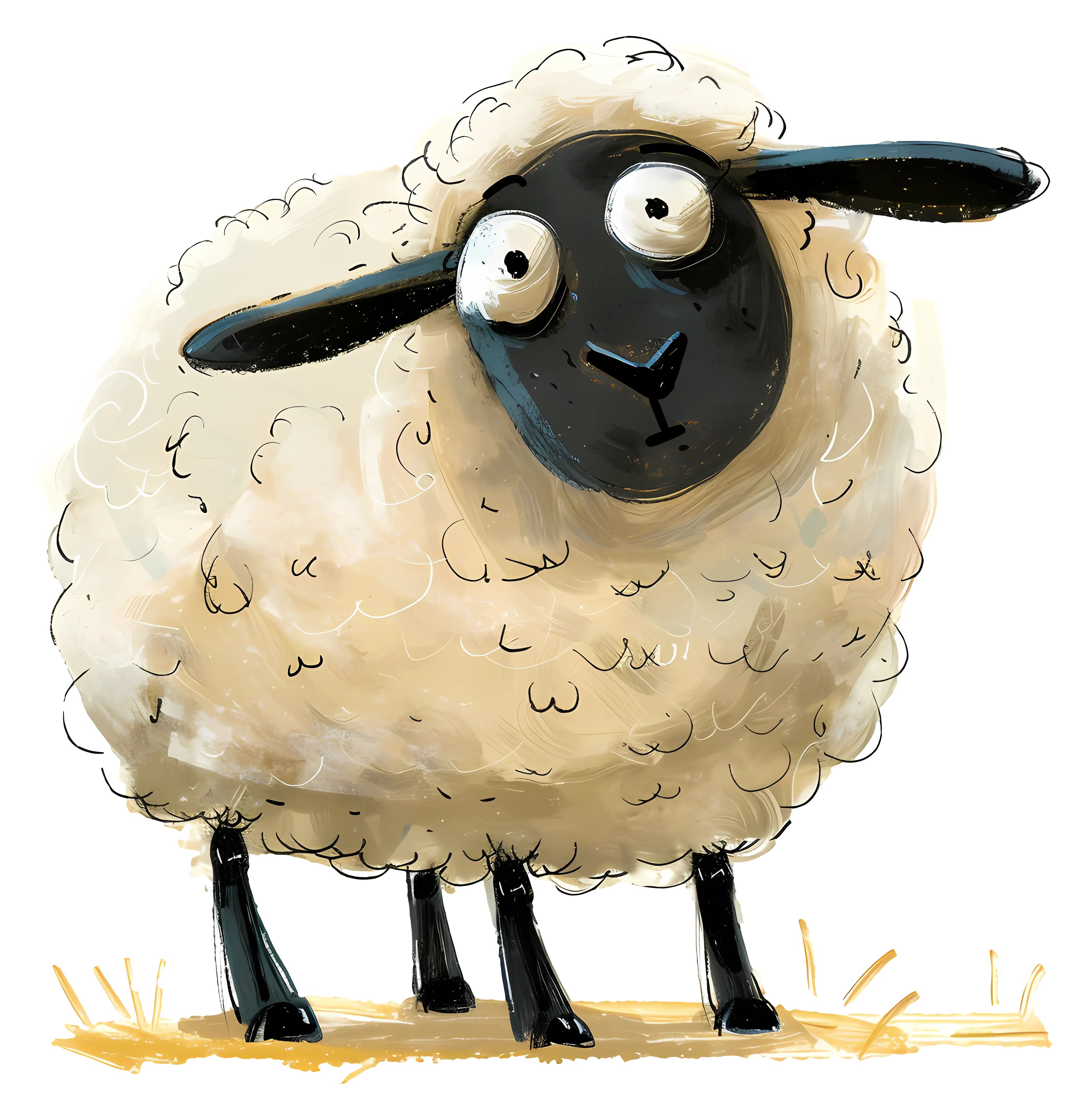 Cute Cartoon Sheep
