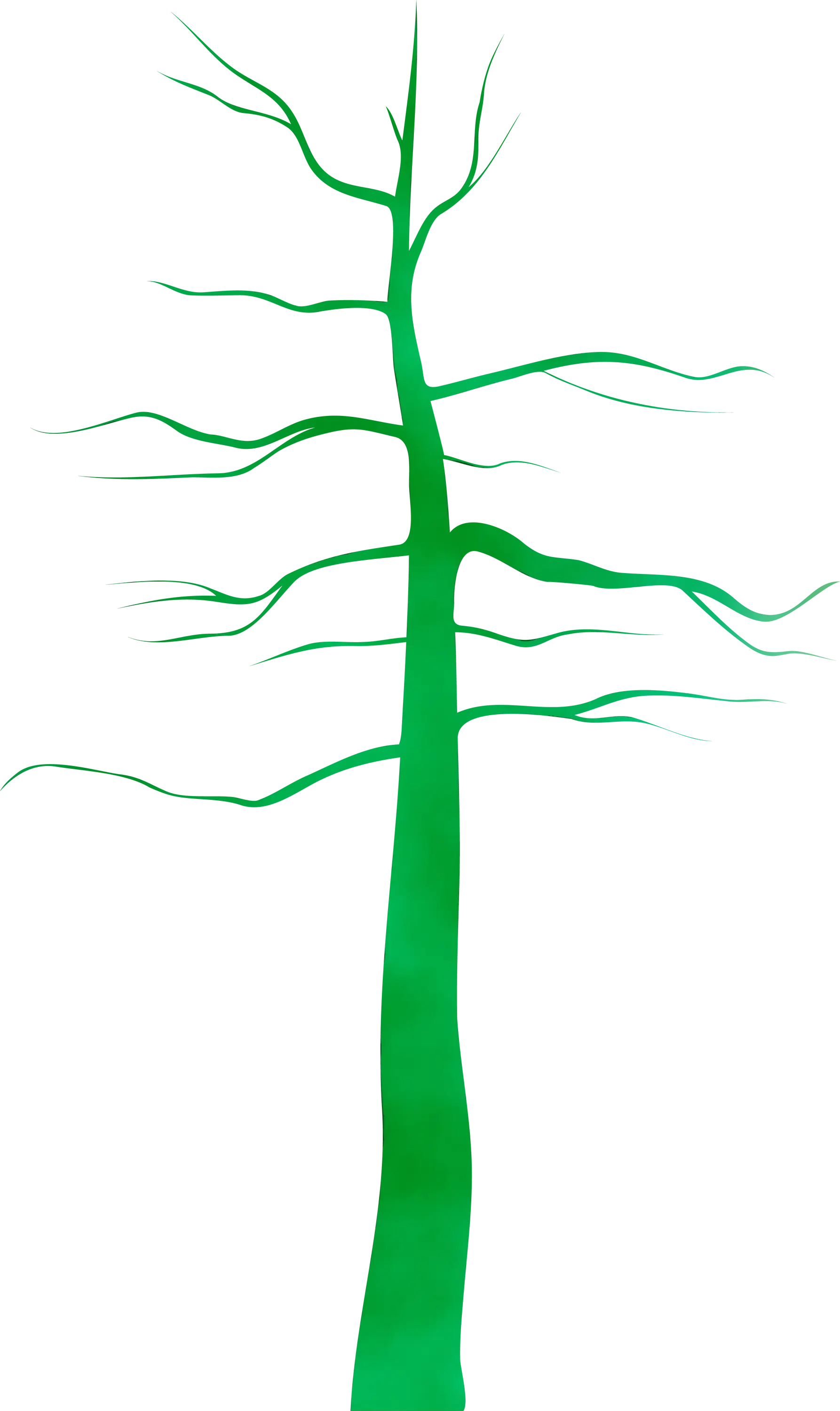 Green Tree Without Leaves Illustration