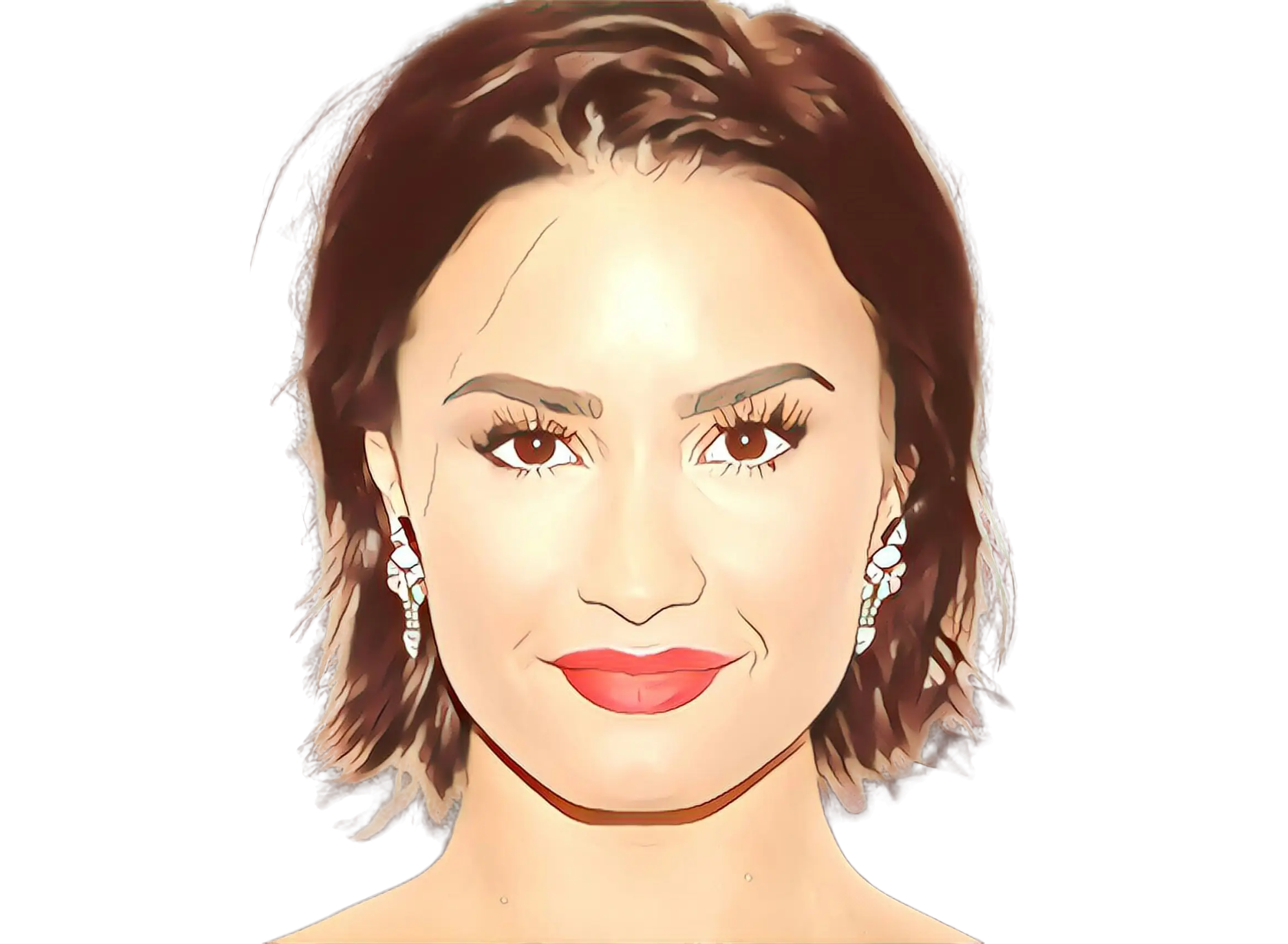 Stylized Illustration of a Woman&#039;s Face