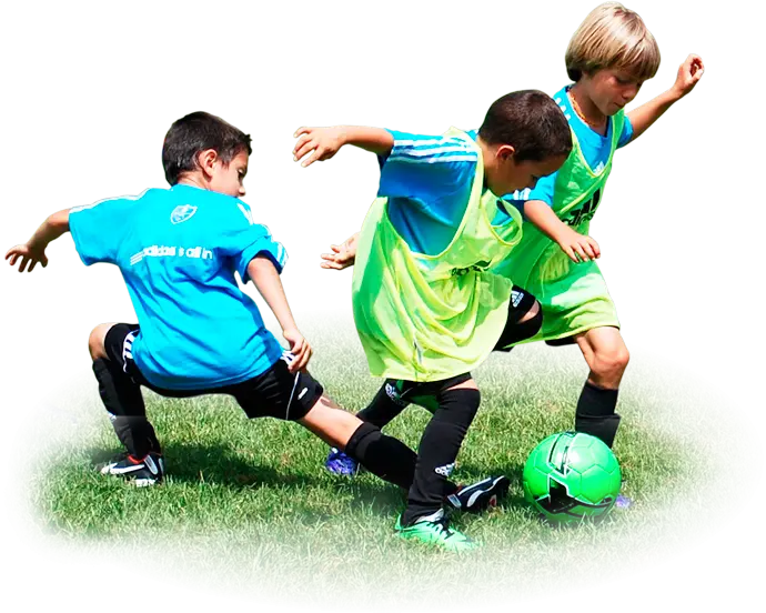 Children Playing Soccer Game