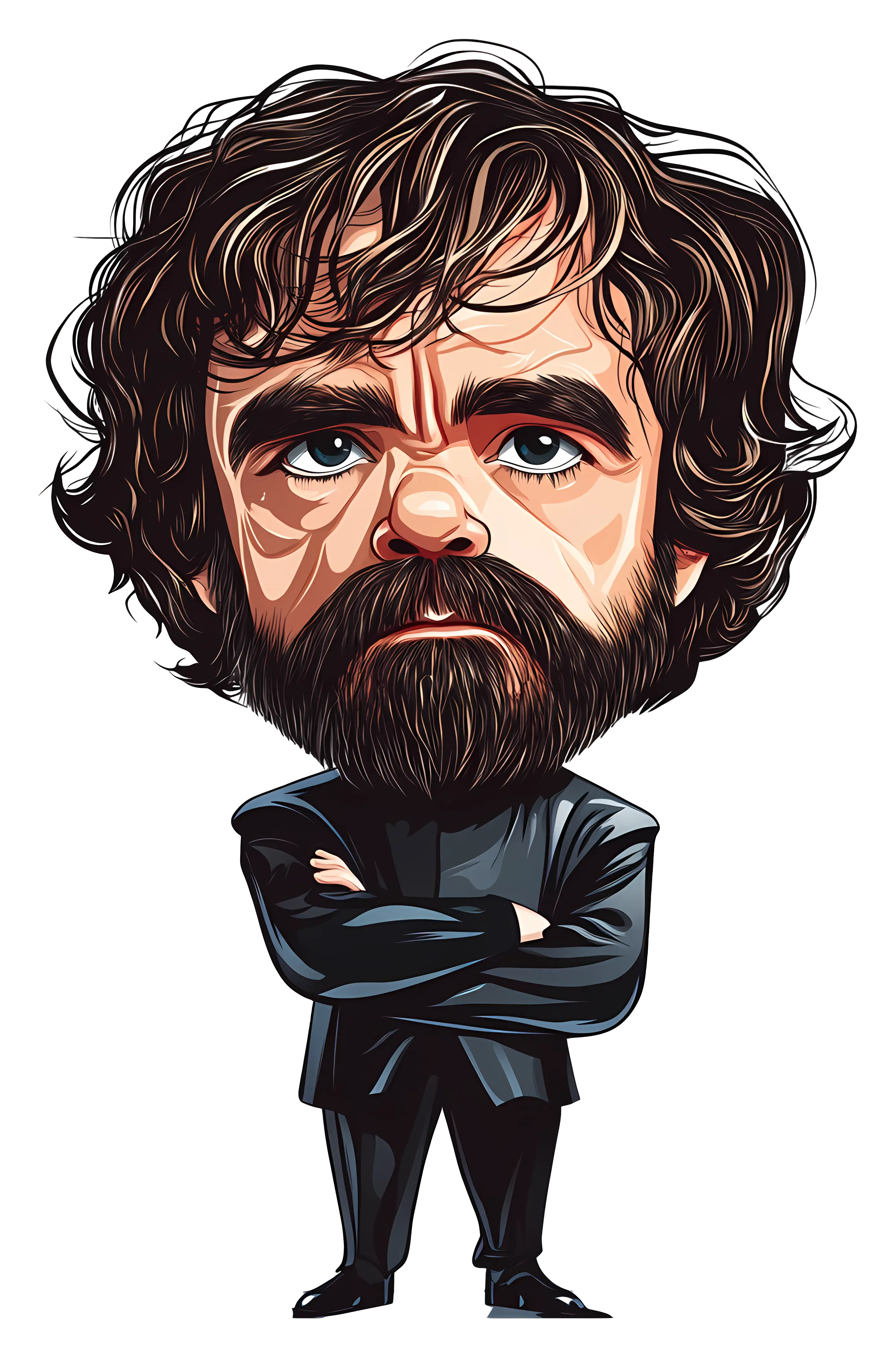 Caricature of a Bearded Man