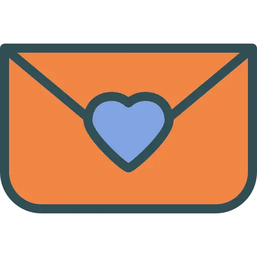 Envelope Icon with Heart Design