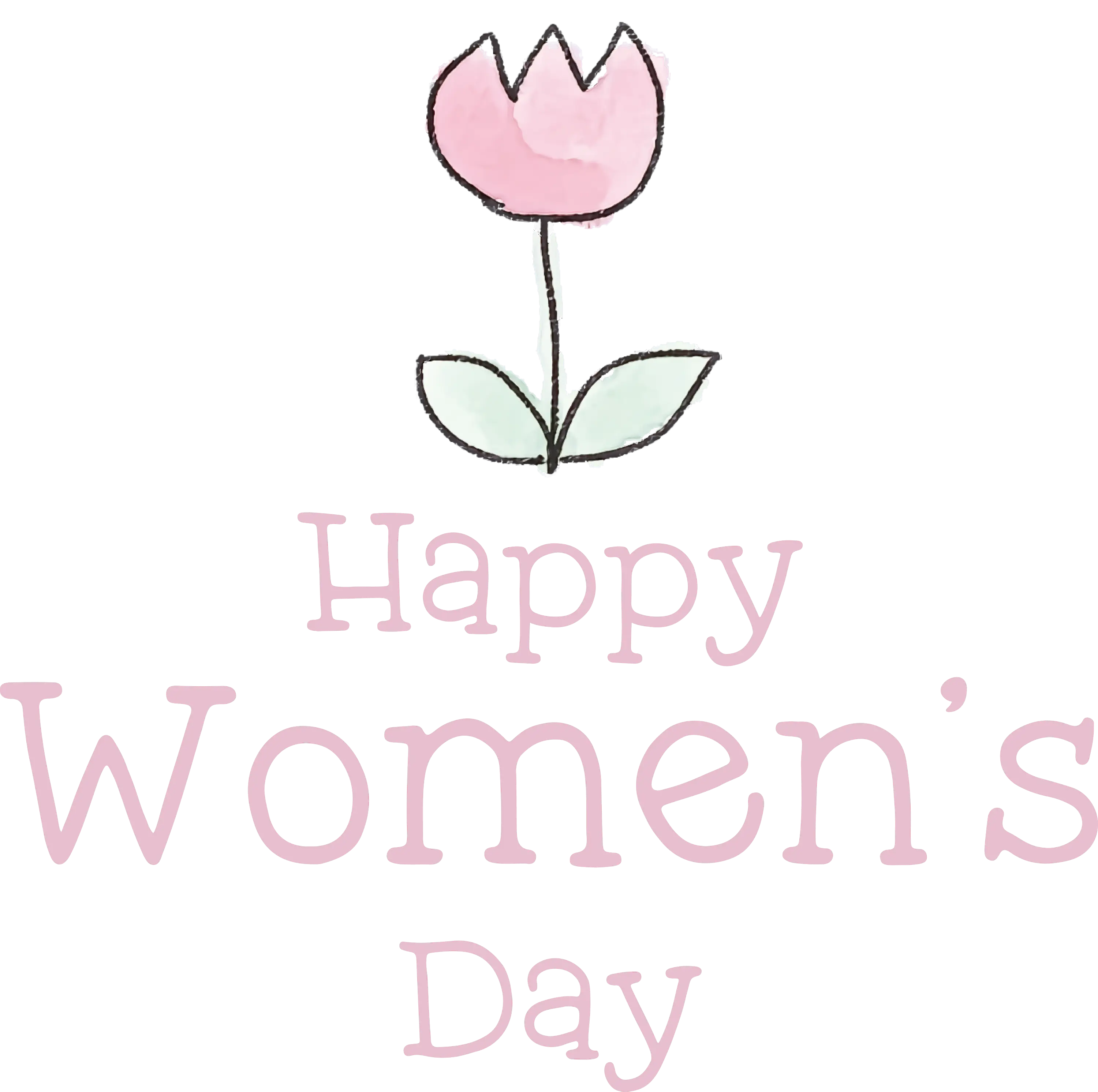 Pink Tulip Happy Women&#039;s Day Card