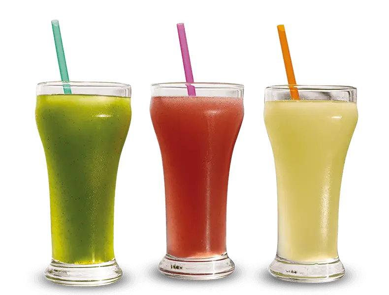 Glasses of Colorful Juice