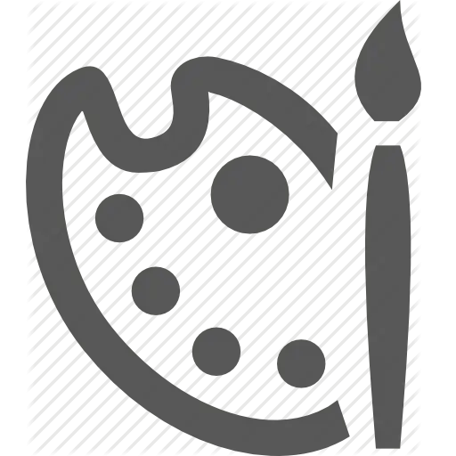 Paint Palette and Brush Icon