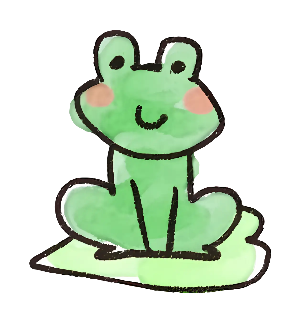 Adorable Cartoon Frog