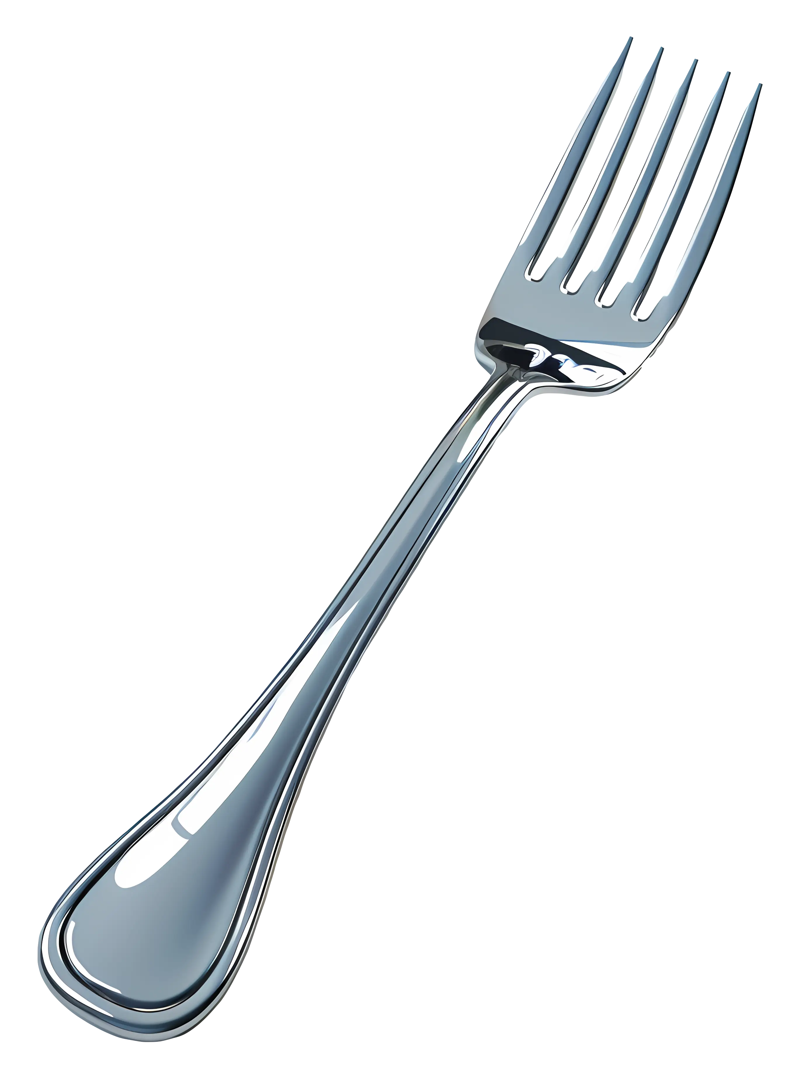 Shiny Silver Fork with Elegant Design