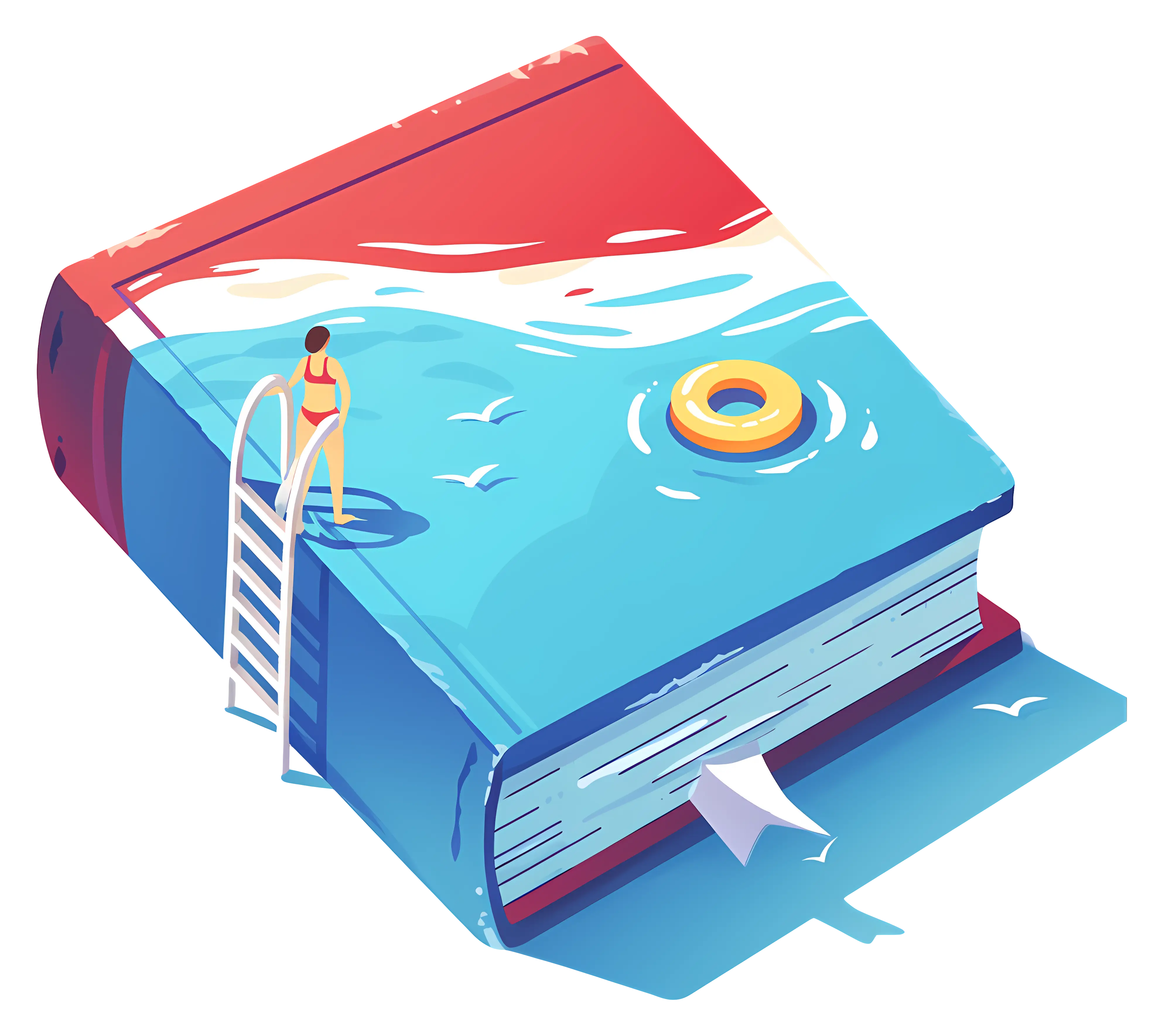 Book with a Pool on Top