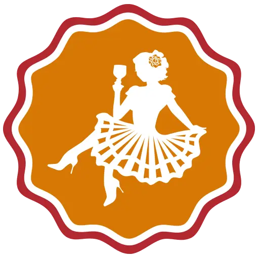 Elegant Woman Silhouette with Drink Logo