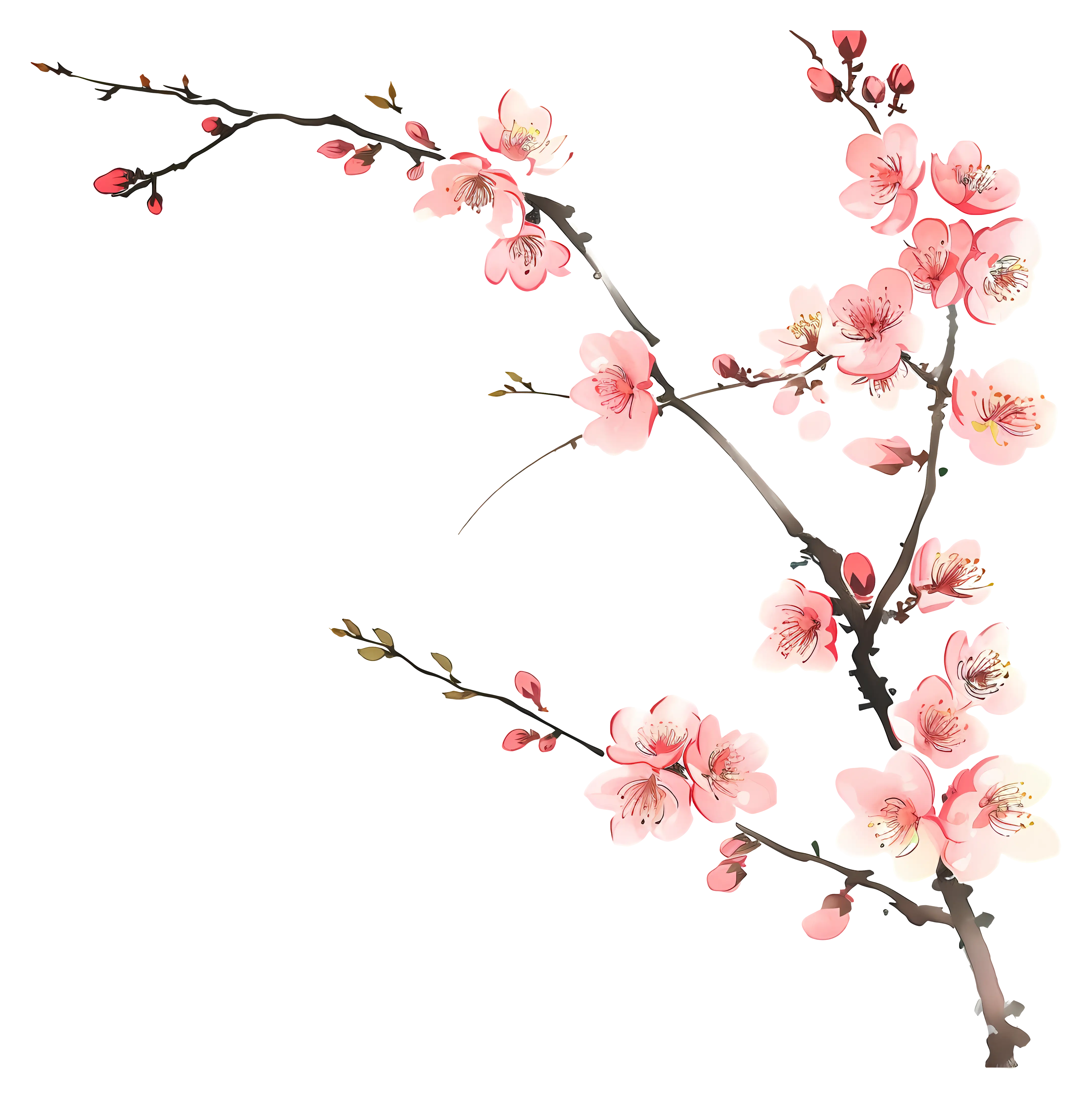 Cherry Blossom Branch in Bloom