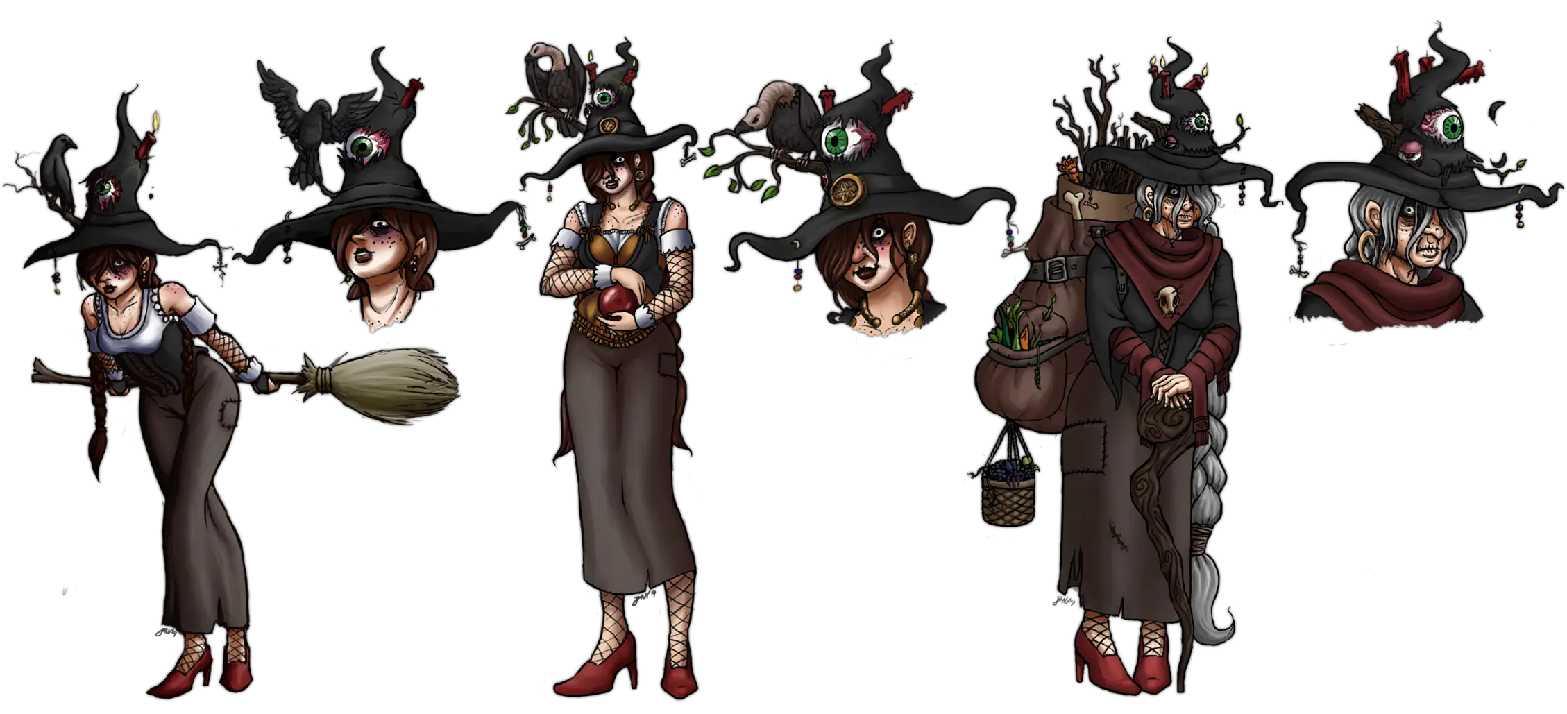Fantasy Witch Characters for Halloween