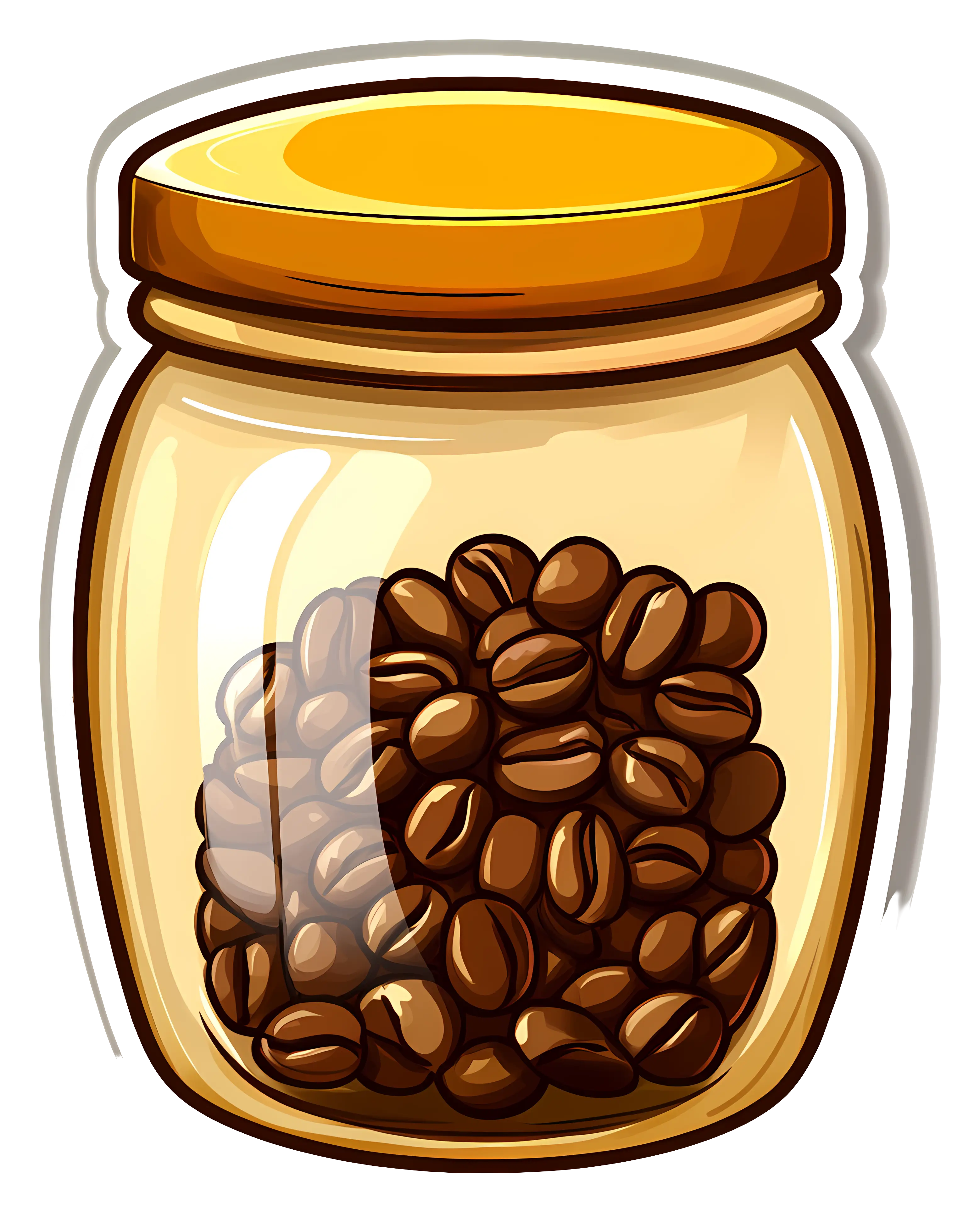 Jar of Coffee Beans