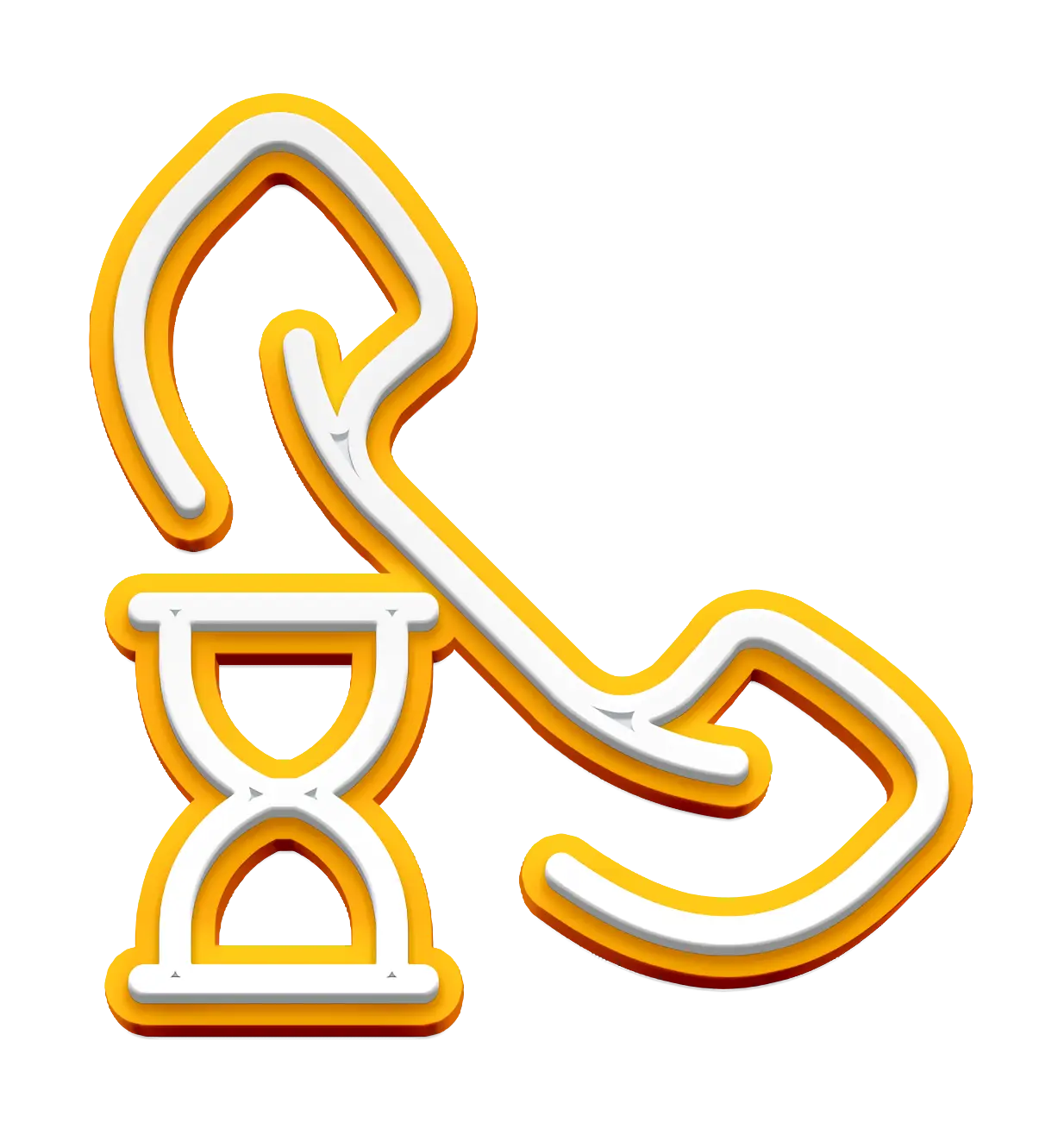 Phone and Hourglass Symbol