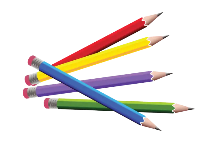 Set of Bright Colored Pencils