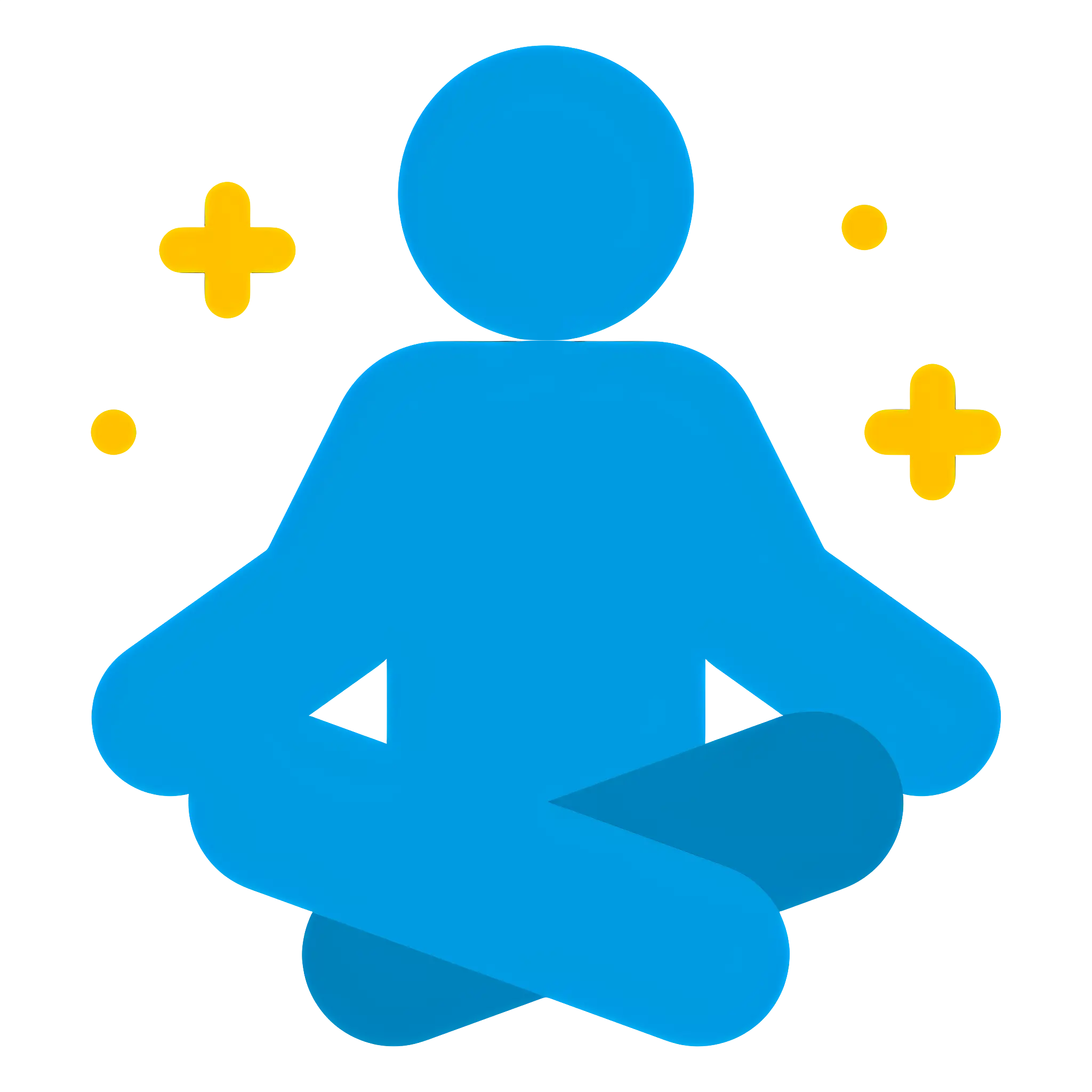 Flat Icon of a Meditating Figure