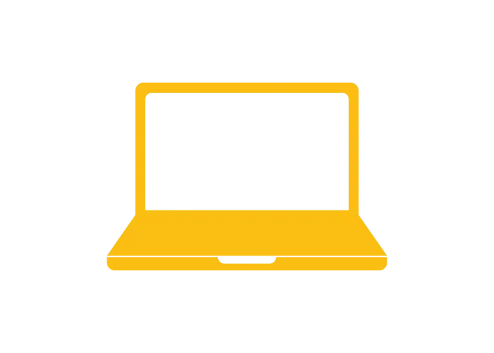 Yellow Laptop Icon