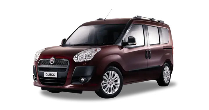 Red Fiat Doblo Car