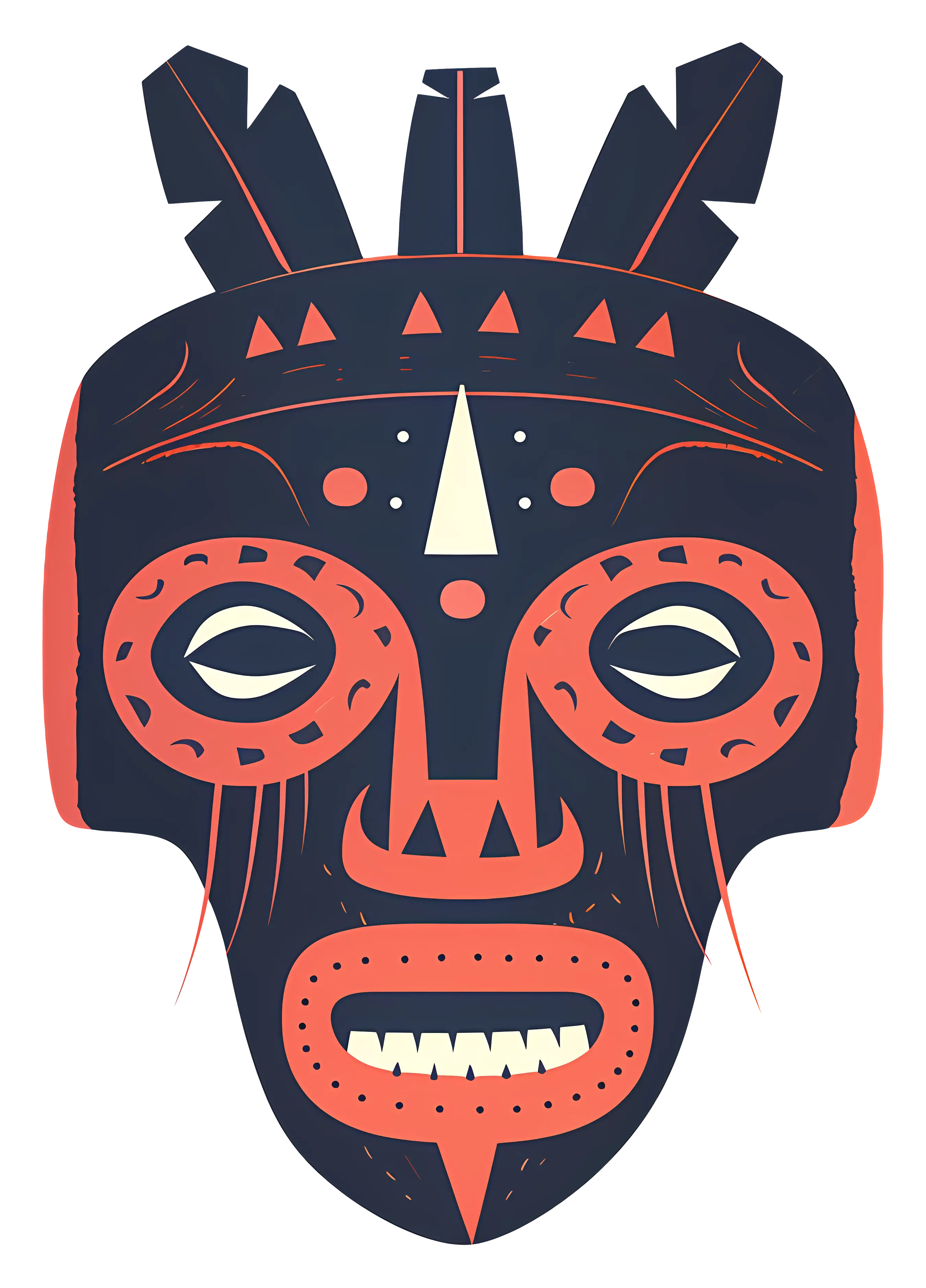 Tribal Mask Illustration