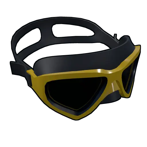 Yellow and Black Diving Goggles Illustration