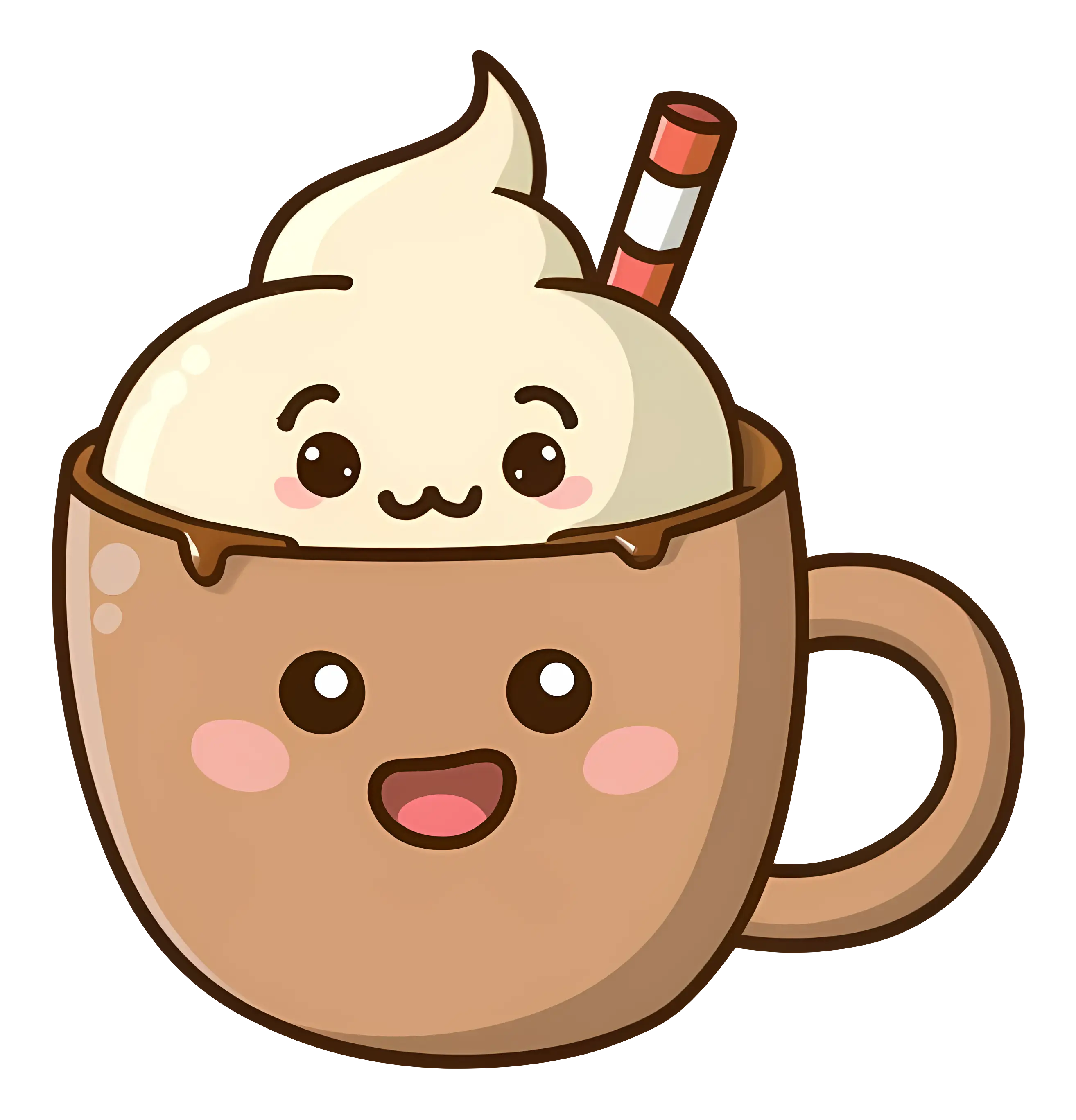 Cute Coffee Cup with Whipped Cream