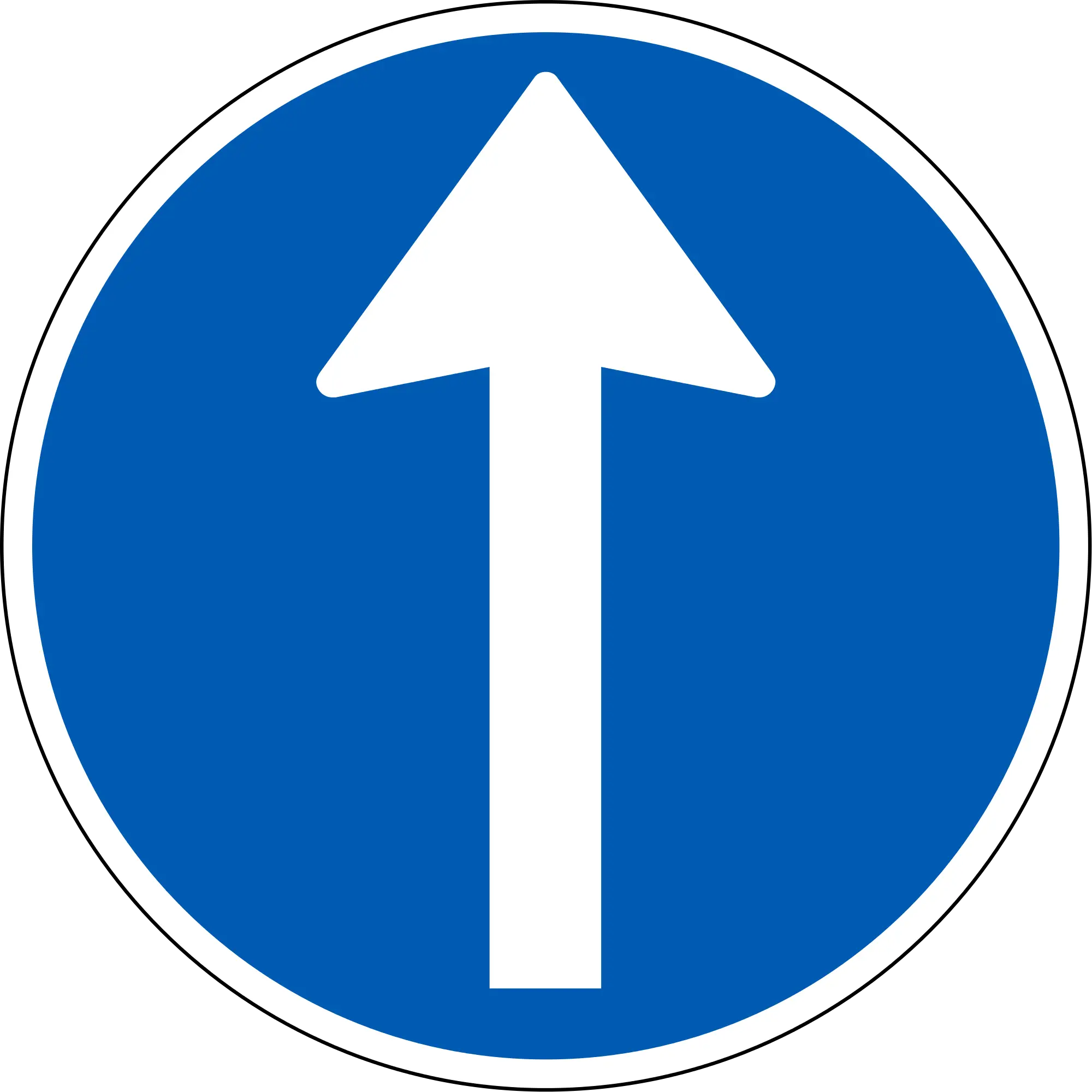 Upward Arrow Traffic Sign