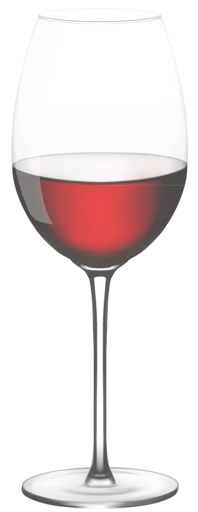 Wine Glass with Red Wine Illustration