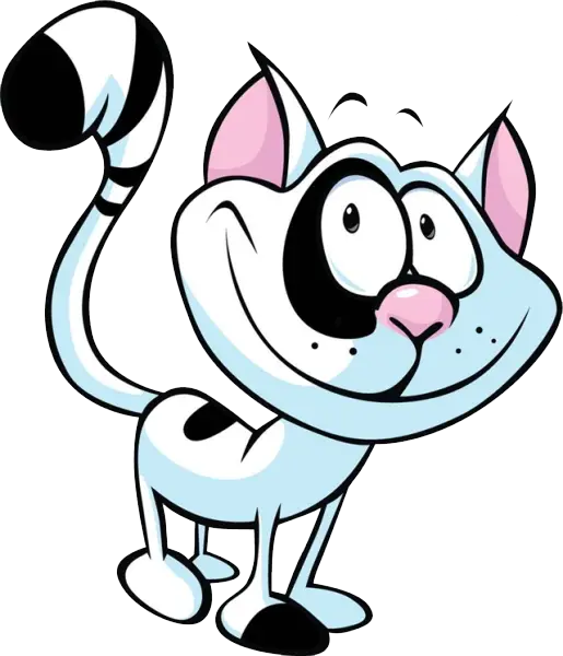 Smiling Cartoon Cat