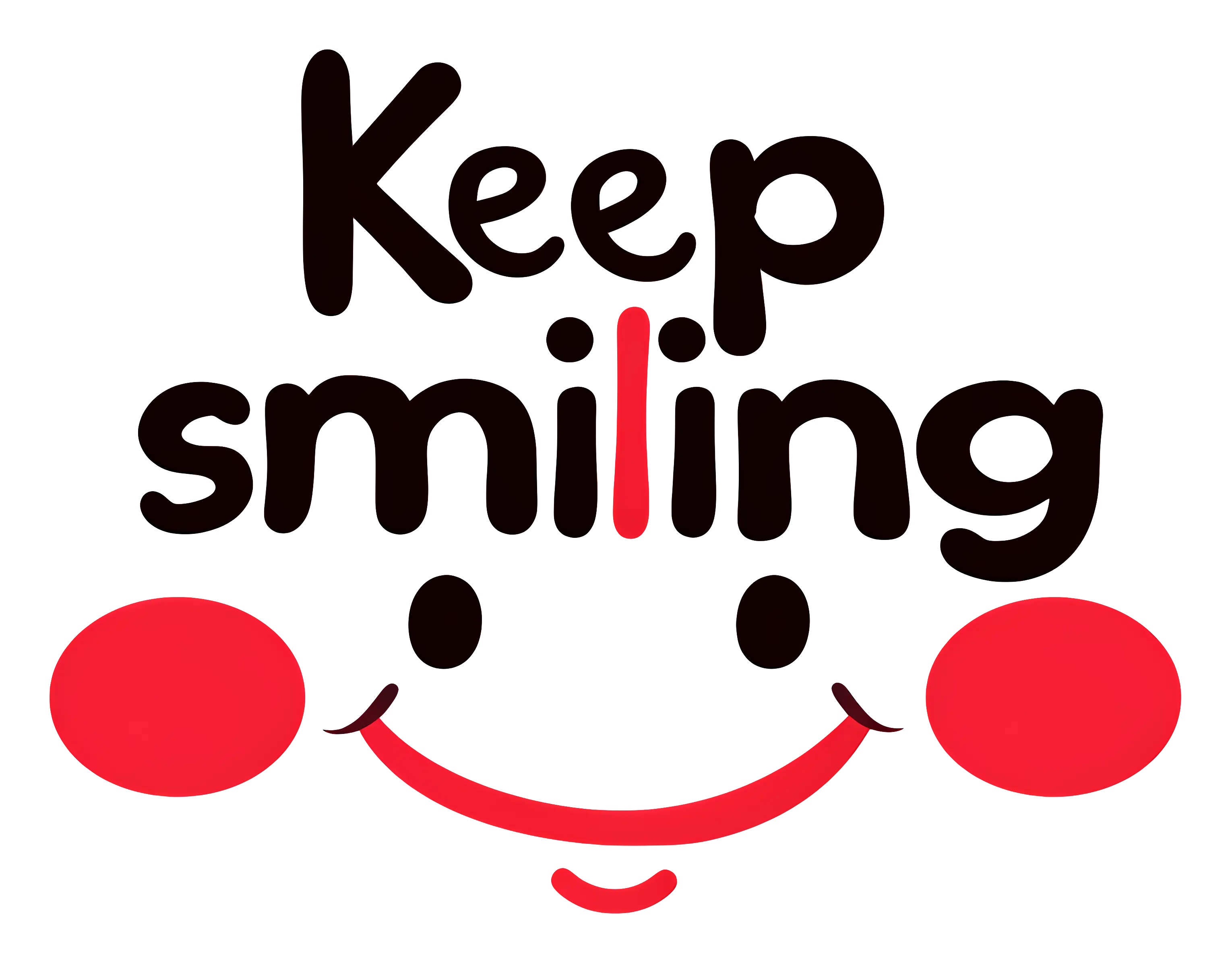 Keep Smiling Typography with Cute Illustration