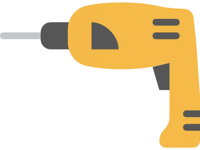 Yellow Electric Drill Illustration