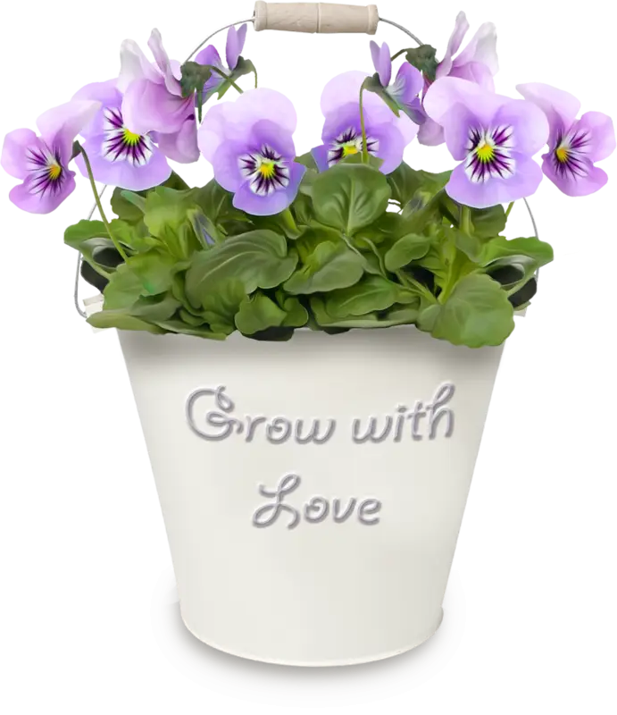 Grow with Love Flower Pot