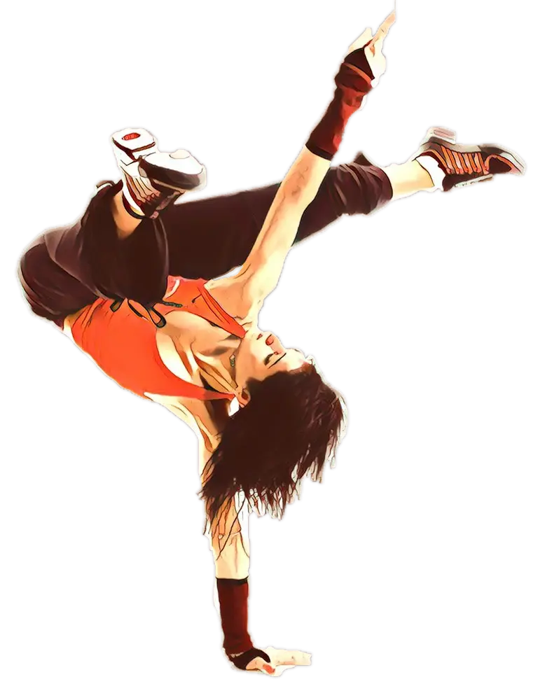 Breakdancer in Dynamic Motion Illustration