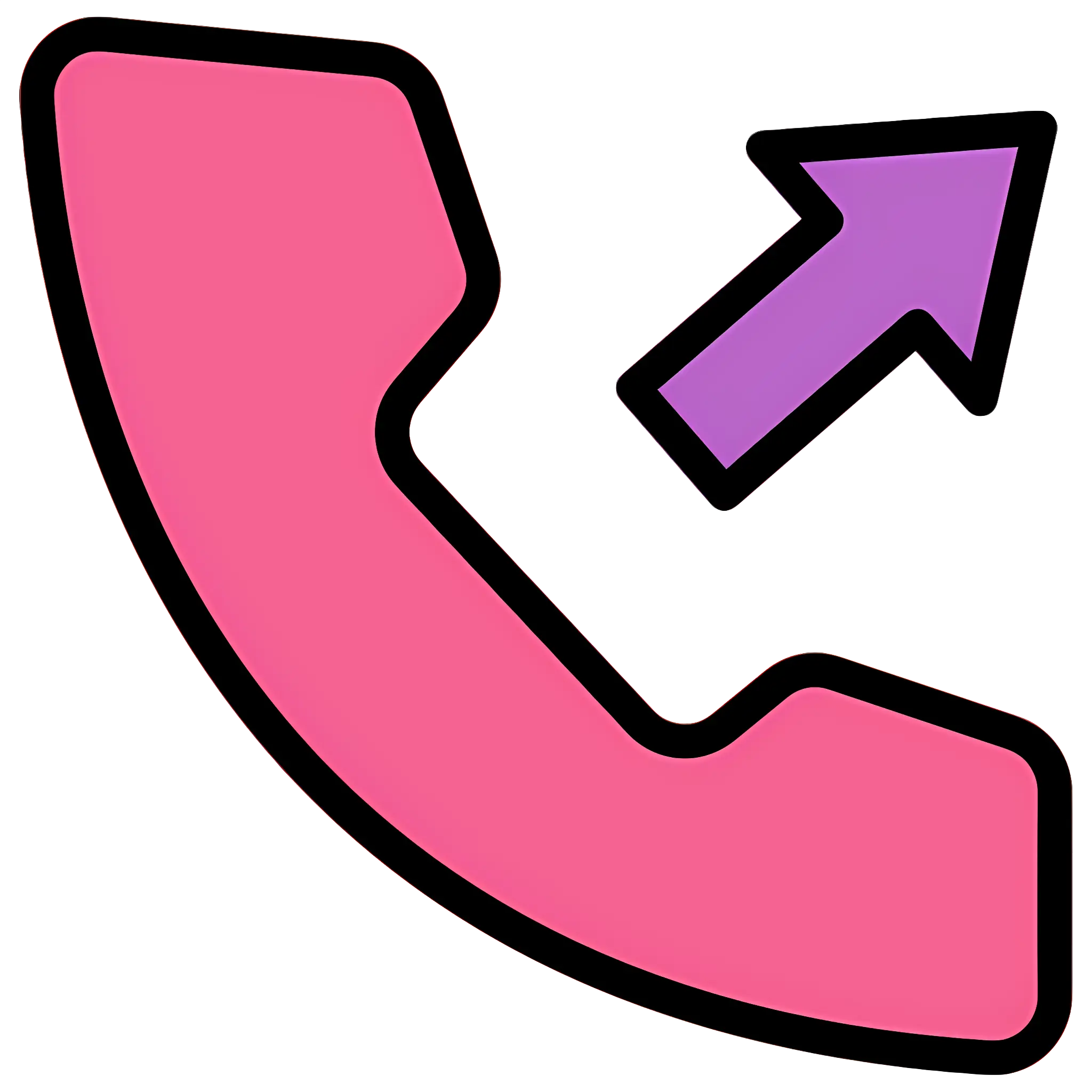 Outgoing Phone Call Communication Icon