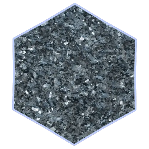 Blue Granite Texture in Hexagon Shape