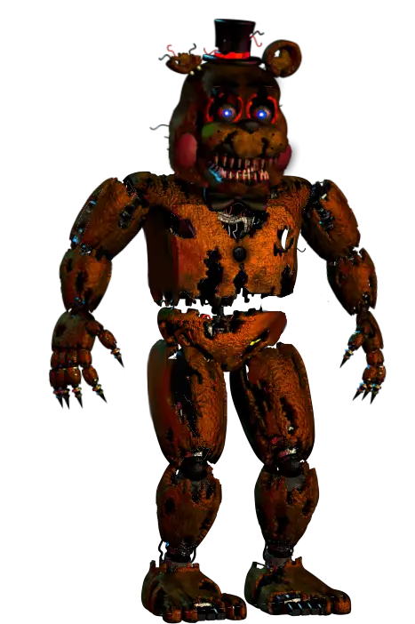 Rusted Animatronic Robot with Horror Design