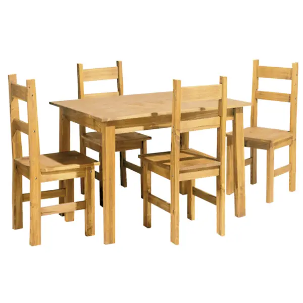 Simple Wooden Dining Table Set with Chairs