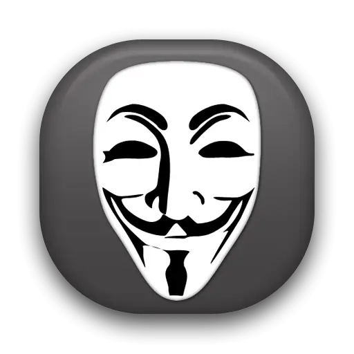 Anonymous Mask Icon Representing Privacy and Hacktivism