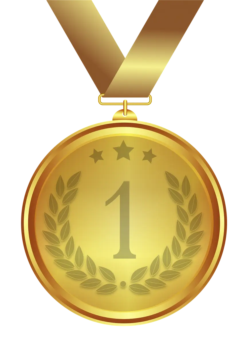 Gold Medal with Ribbon for Victory