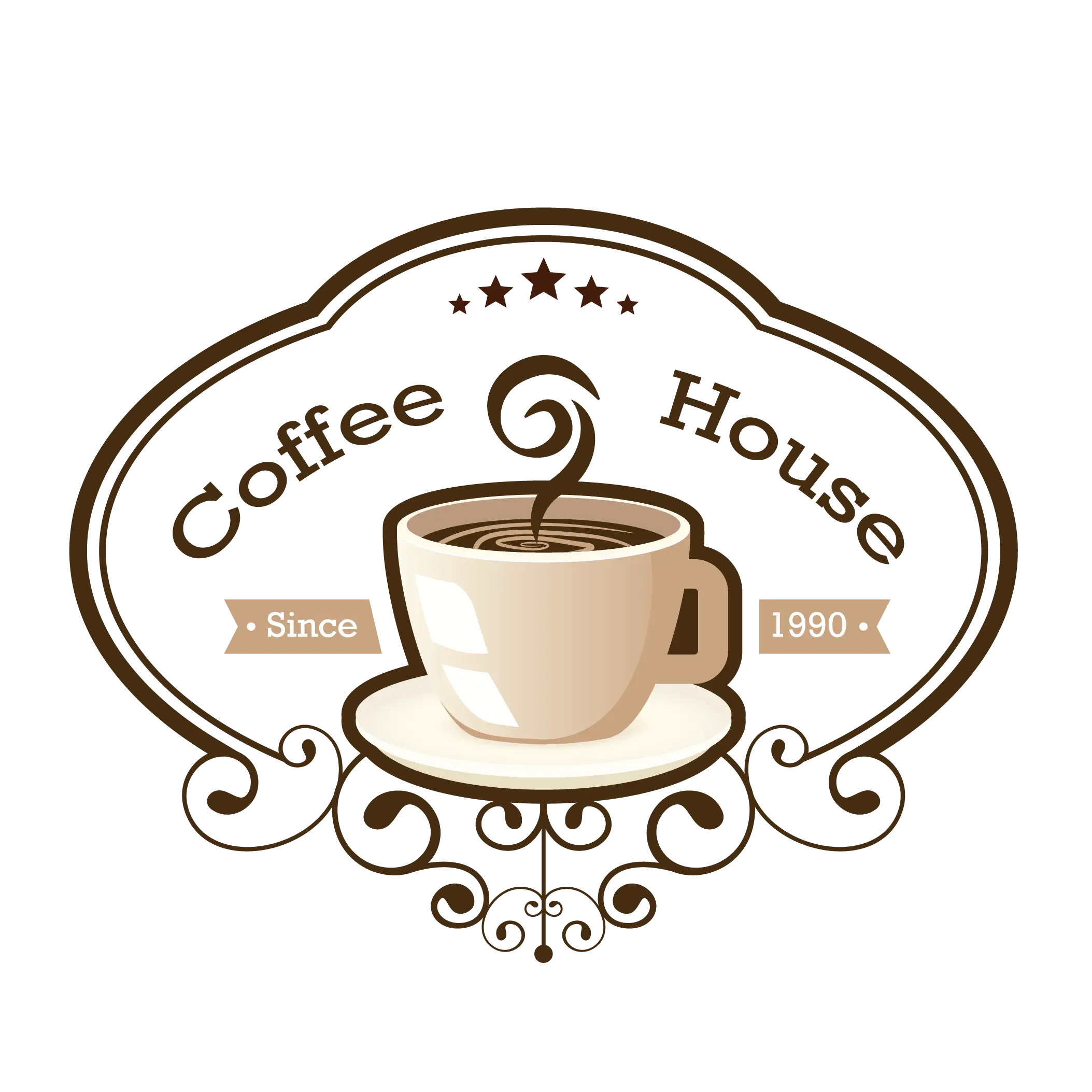 Coffee Cup Logo for Coffee House