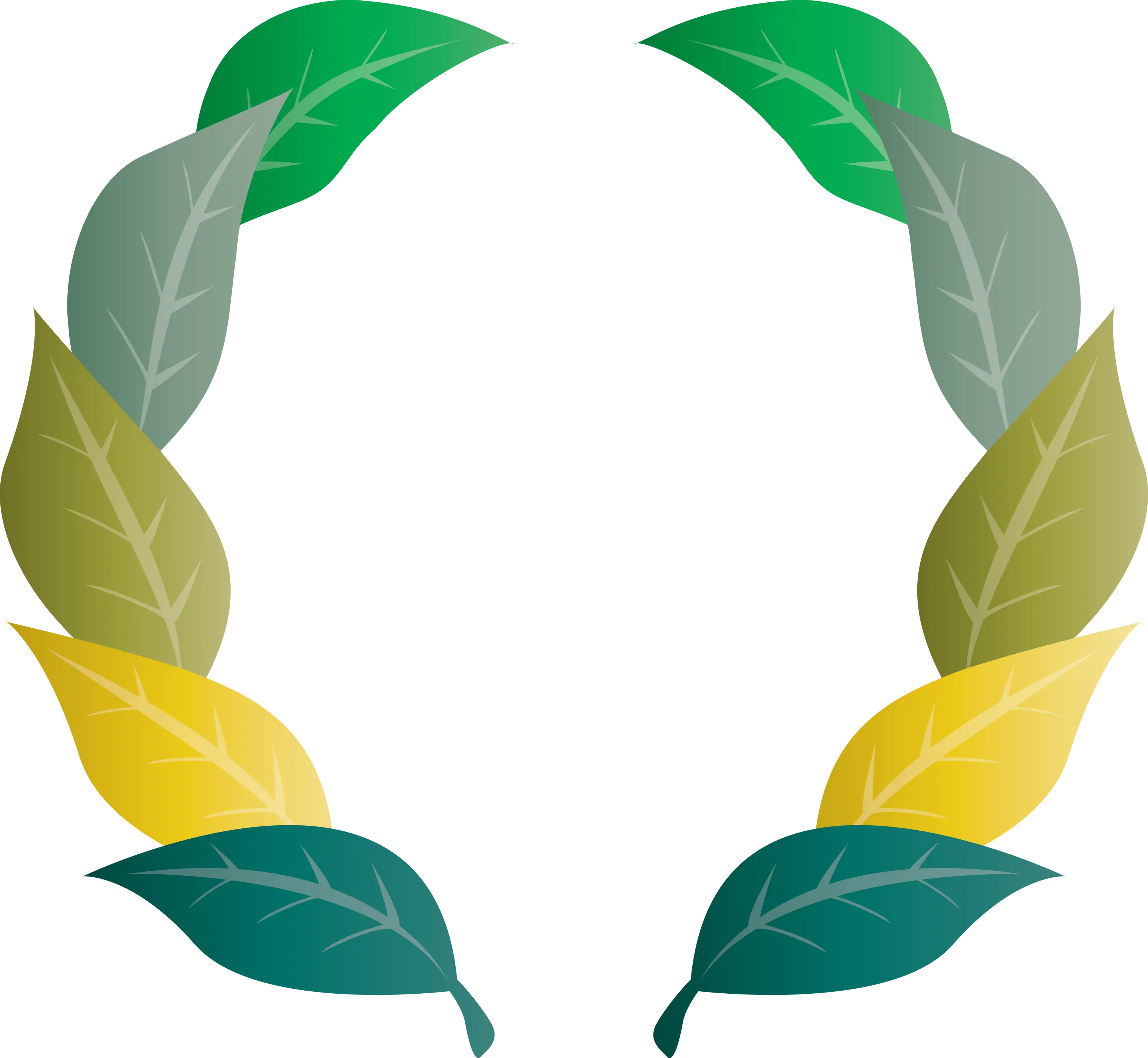 Green Laurel Wreath Illustration
