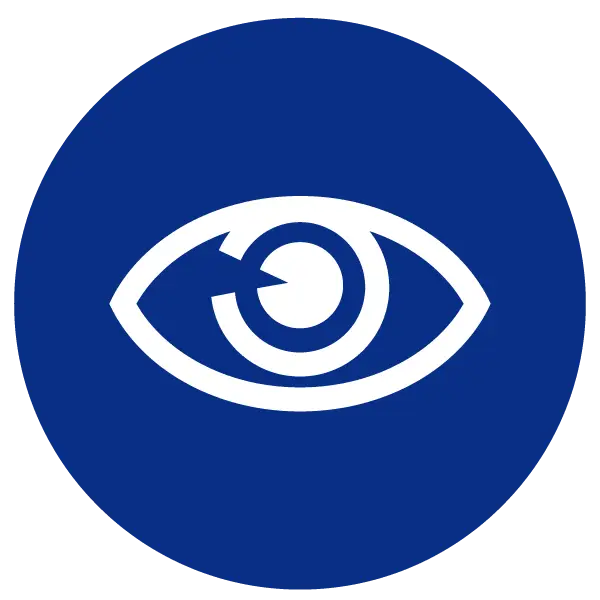 Blue Circular Eye Vision Logo