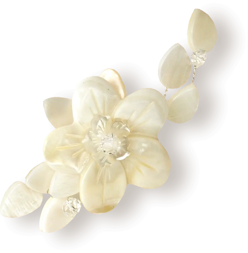 White Flower Brooch Jewelry