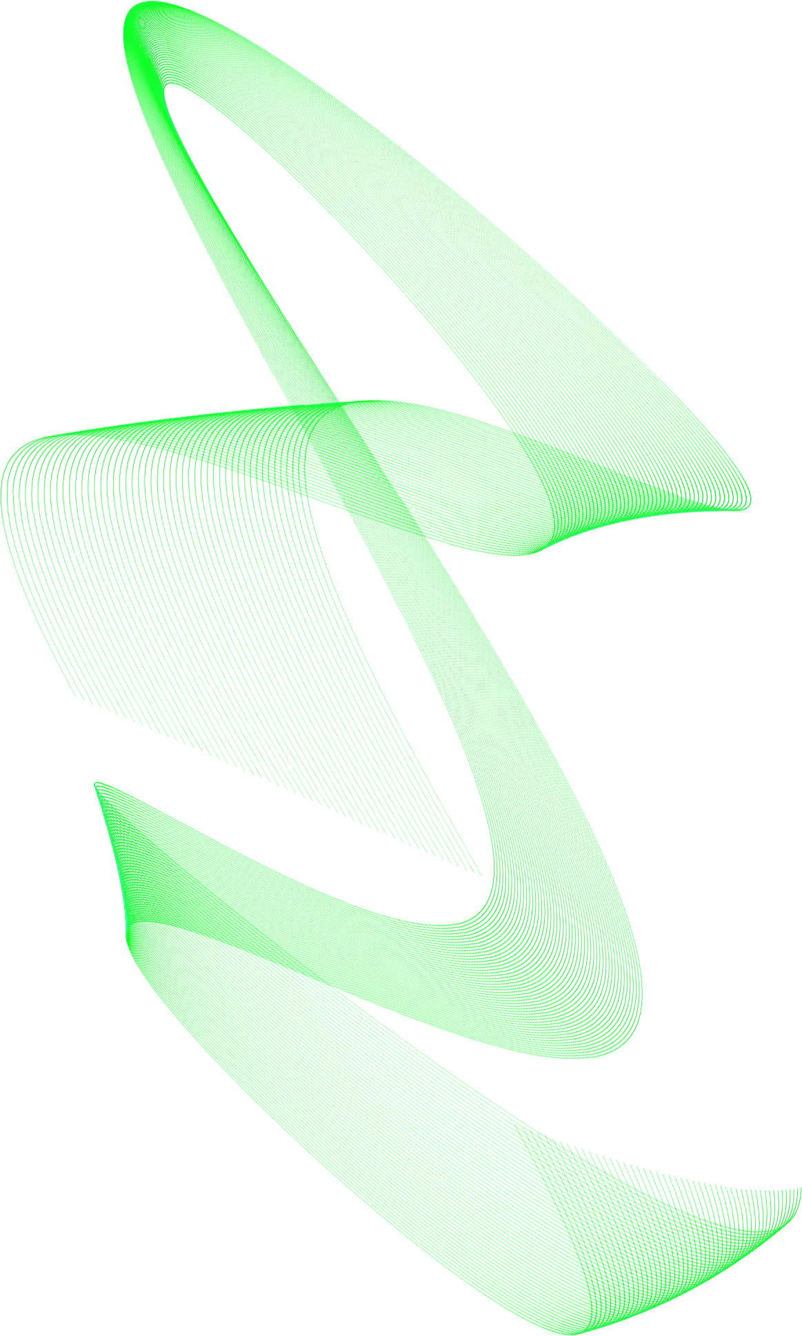 Green Translucent Abstract Artwork