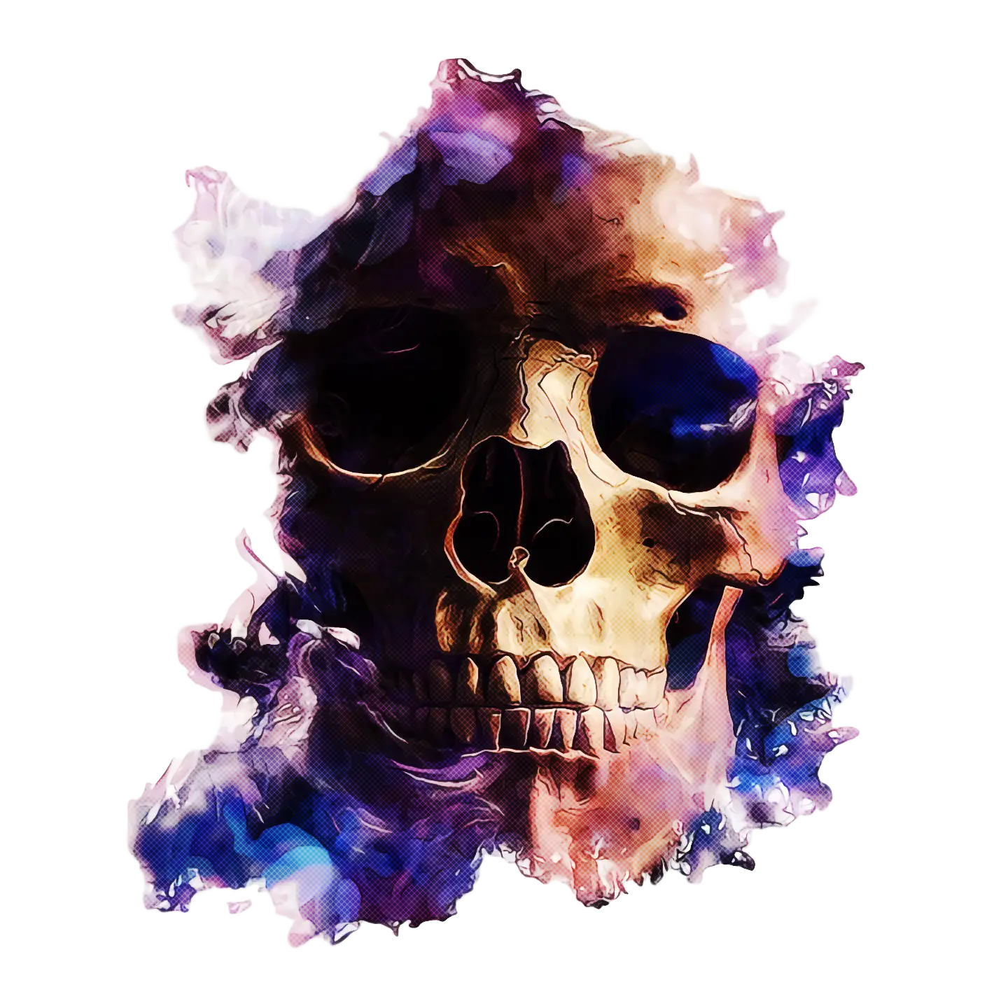 Skull with Smoke Art
