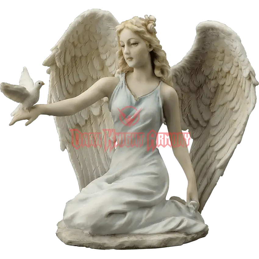 Angel Statue with Dove